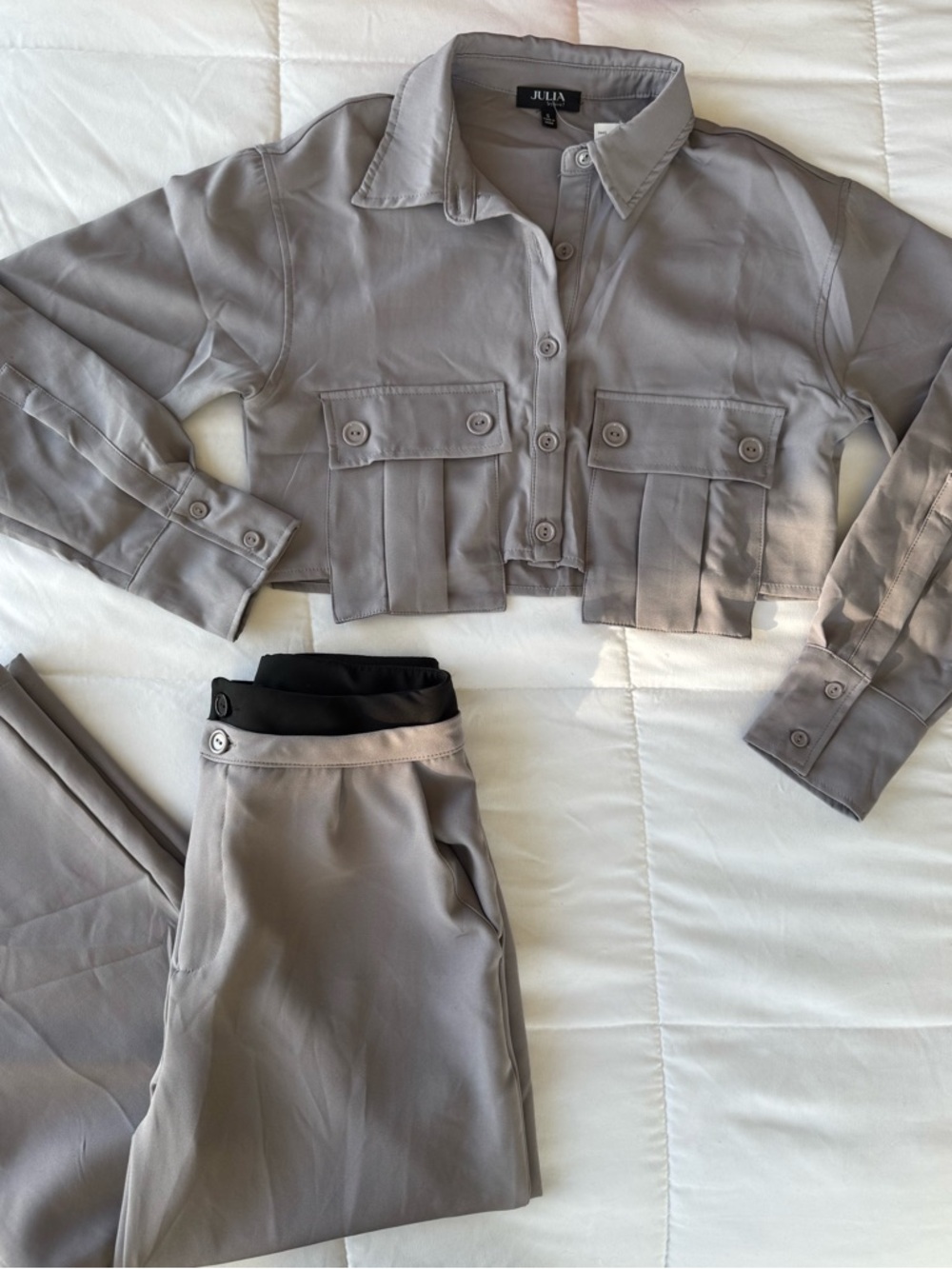 Cropped Jacket Set